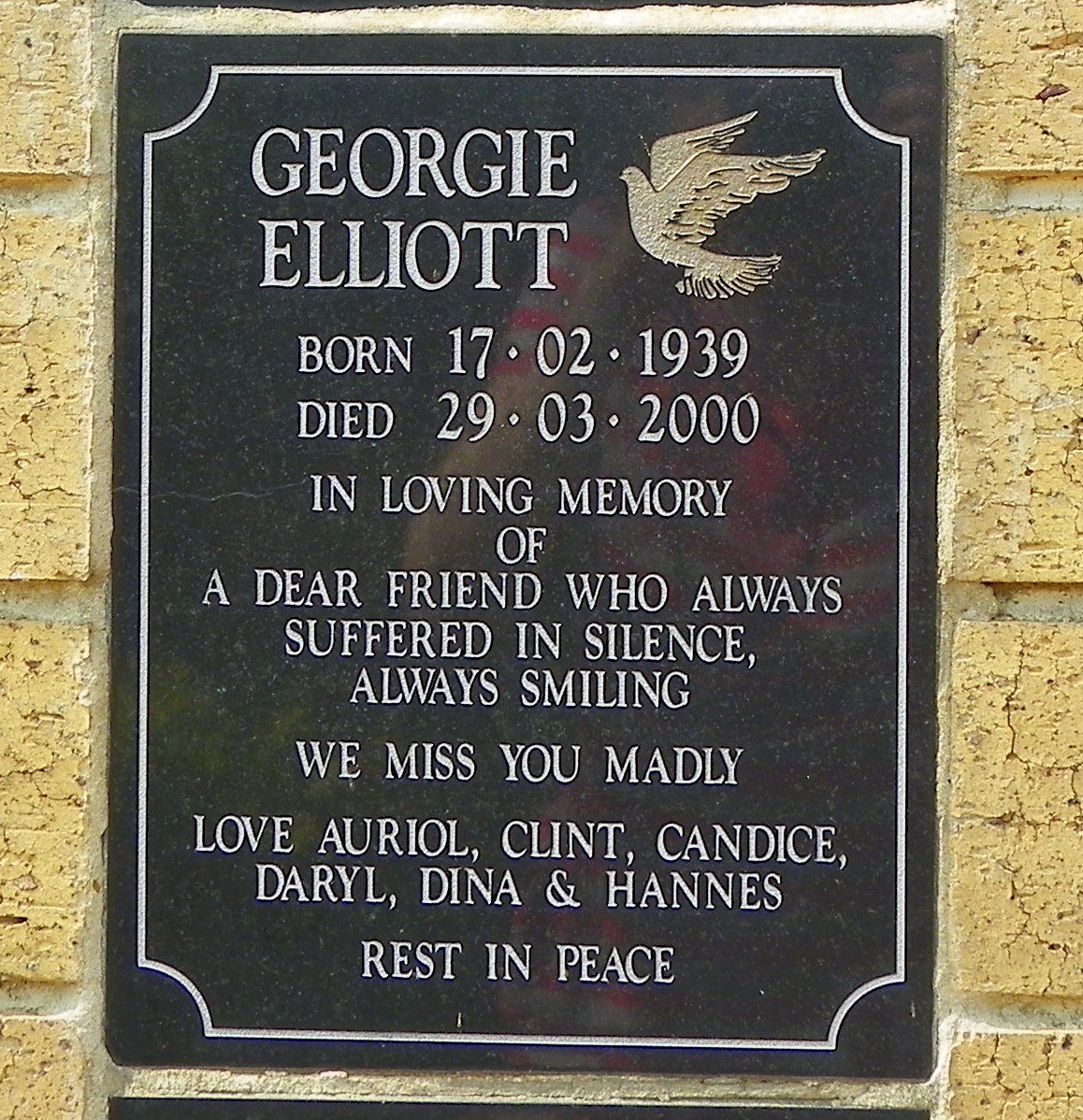 ELLIOTT Georgie 1939-2000
