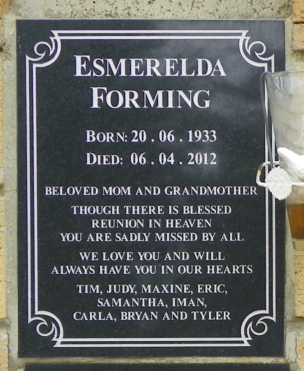 FORMING Esmerelda 1933-2012