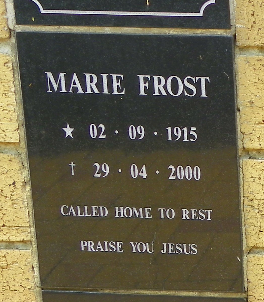 FROST Marie 1915-2000