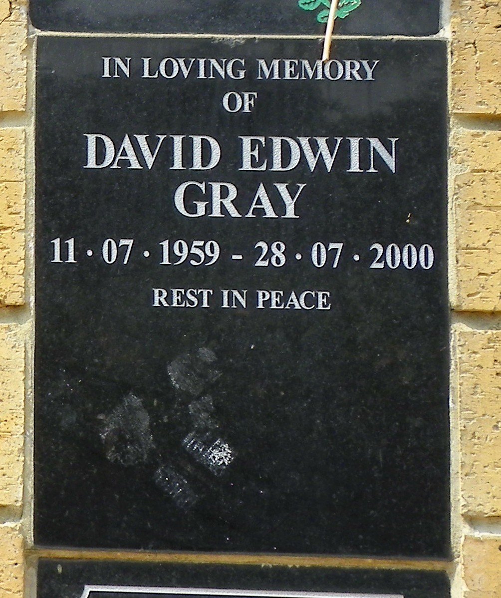 GRAY David Edwin 1959-2000