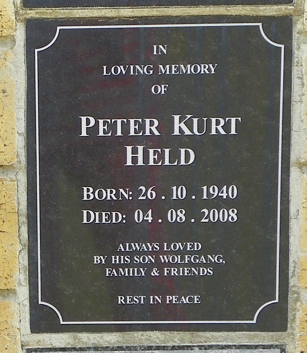 HELD Peter Kurt 1940-2008