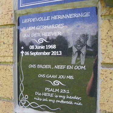 HEEVER Willem Gerhardes, van der 1968-2013