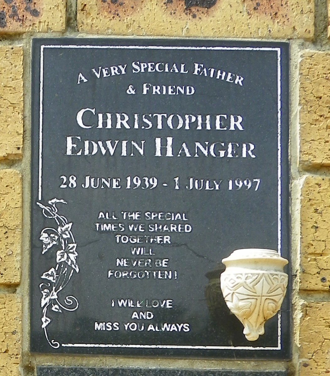 HANGER Christopher Edwin 1939-1997