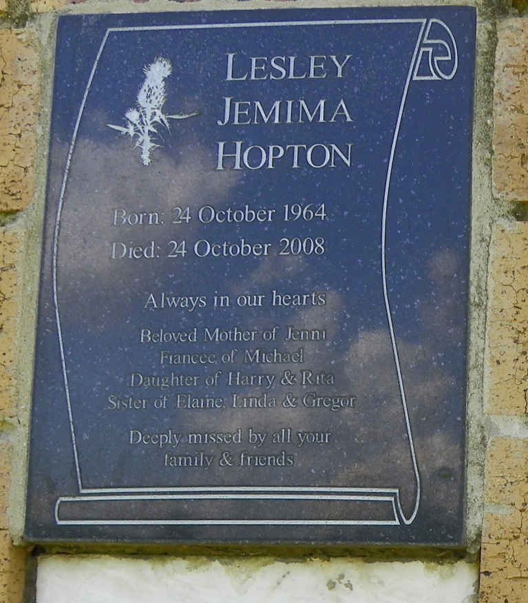 HOPTON Lesley Jemima 1964-2008