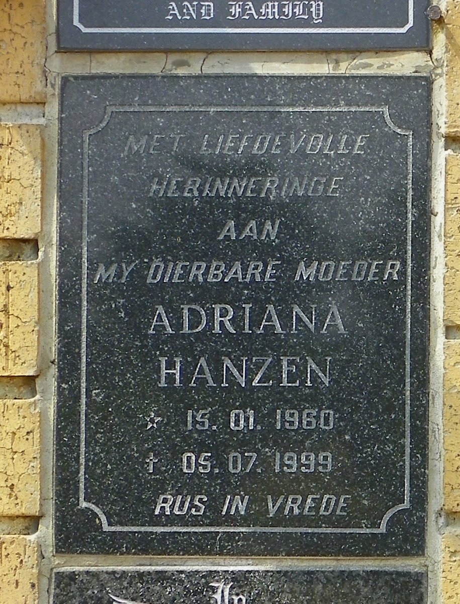 HANZEN Adriana 1960-1999