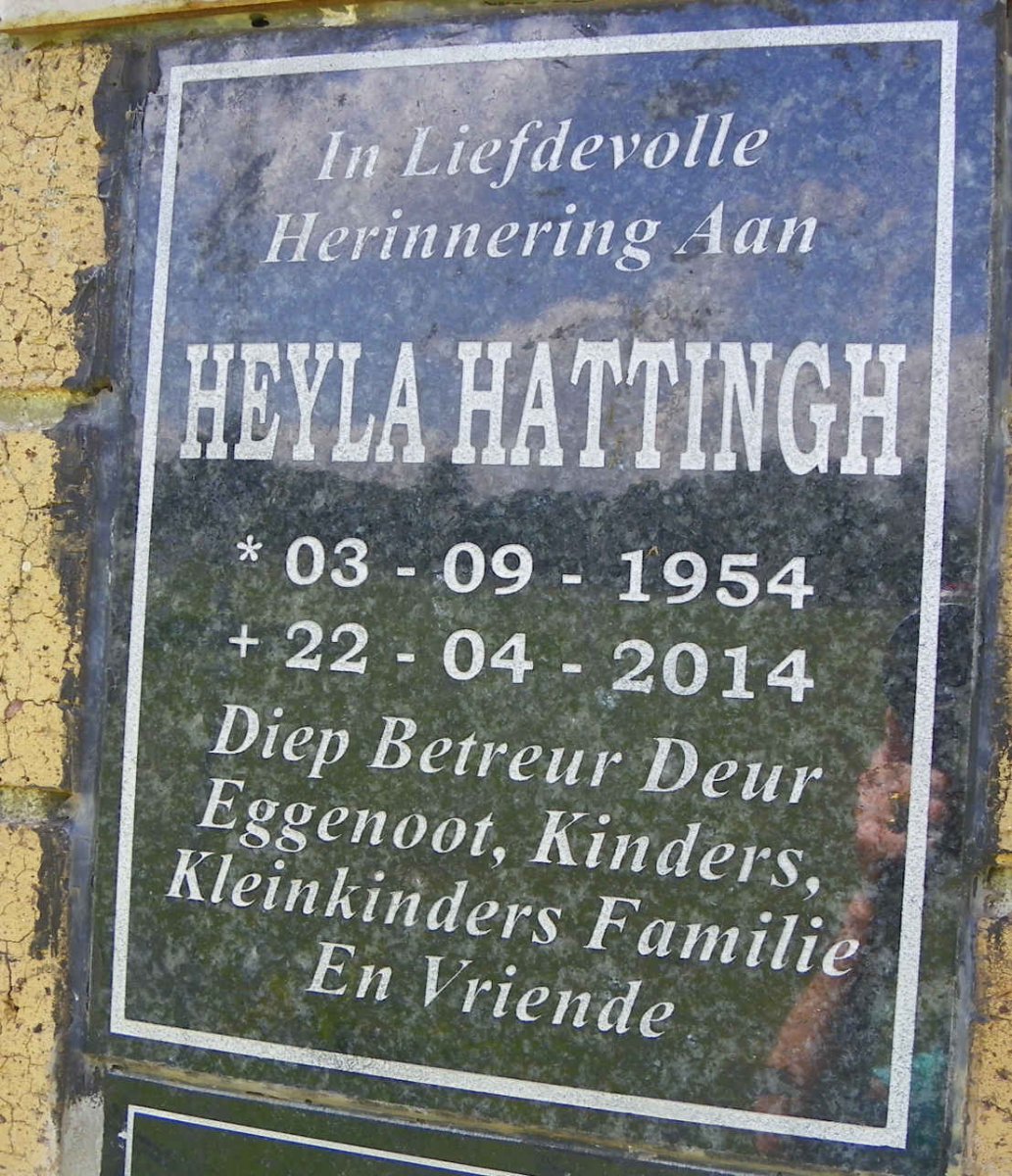 HATTINGH Heyla 1954-2014
