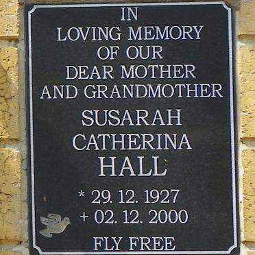 HALL Susarah Catherina 1927-2000