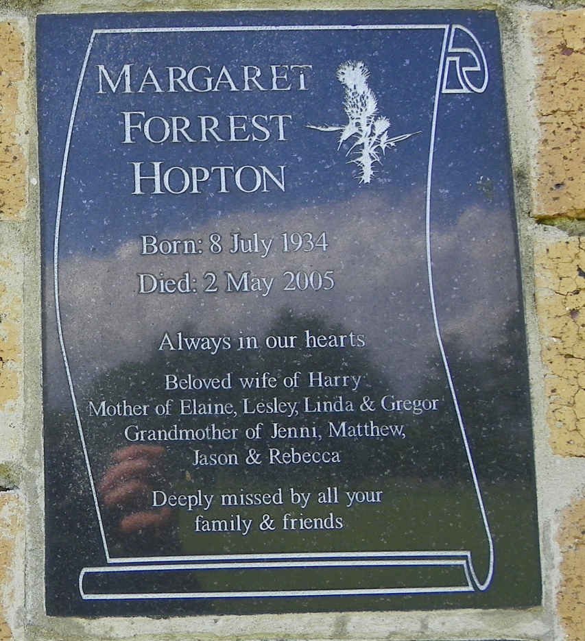 HOPTON Margaret Forrest 1934-2005