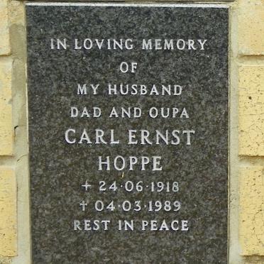 HOPPE Carl Ernst 1918-1989