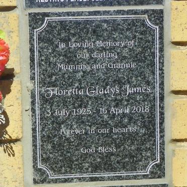 JAMES Floretta Gladys 1925-2018