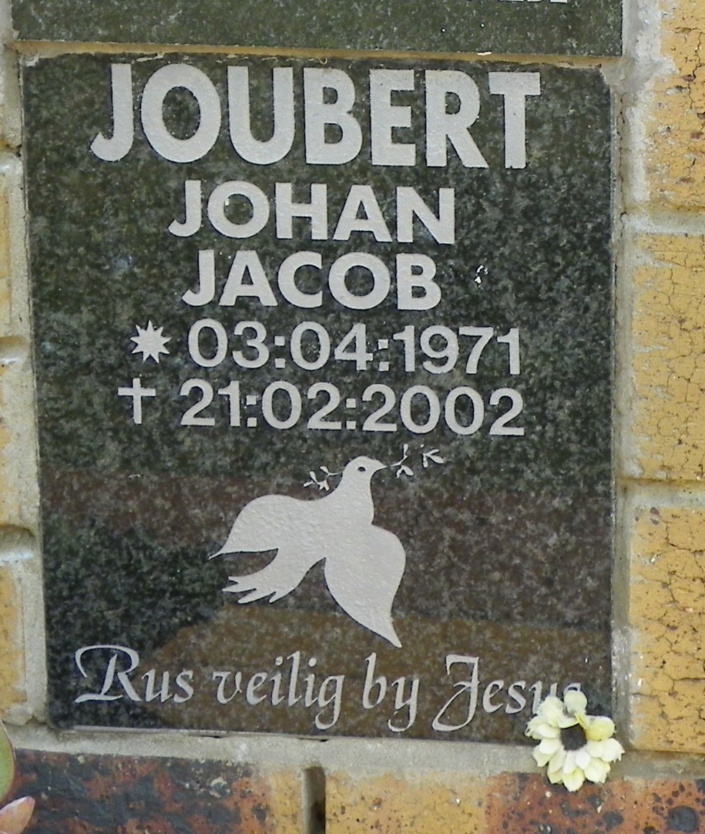 JOUBERT Johan Jacob 1971-2002