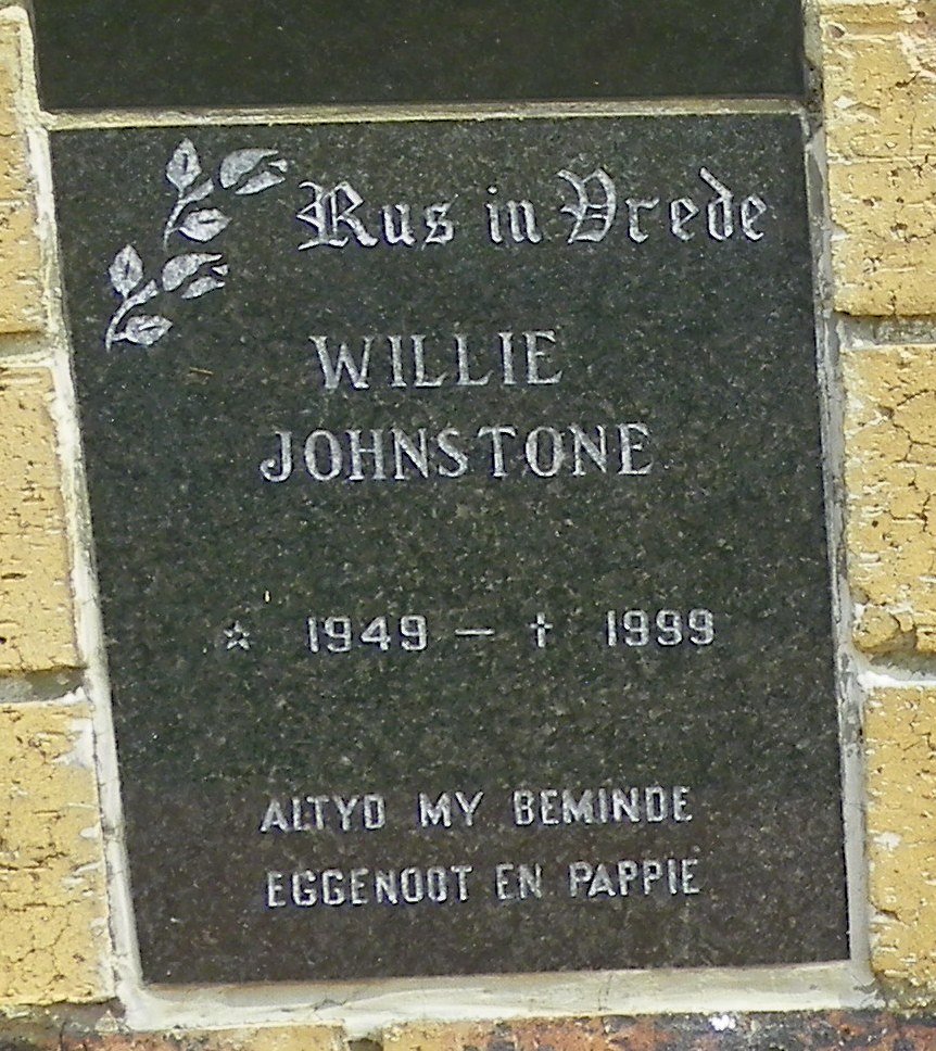 JOHNSTONE Willie 1949-1999