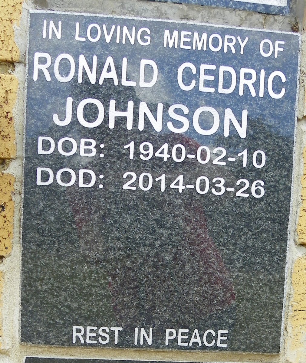 JOHNSON Ronald Cedric 1940-2014