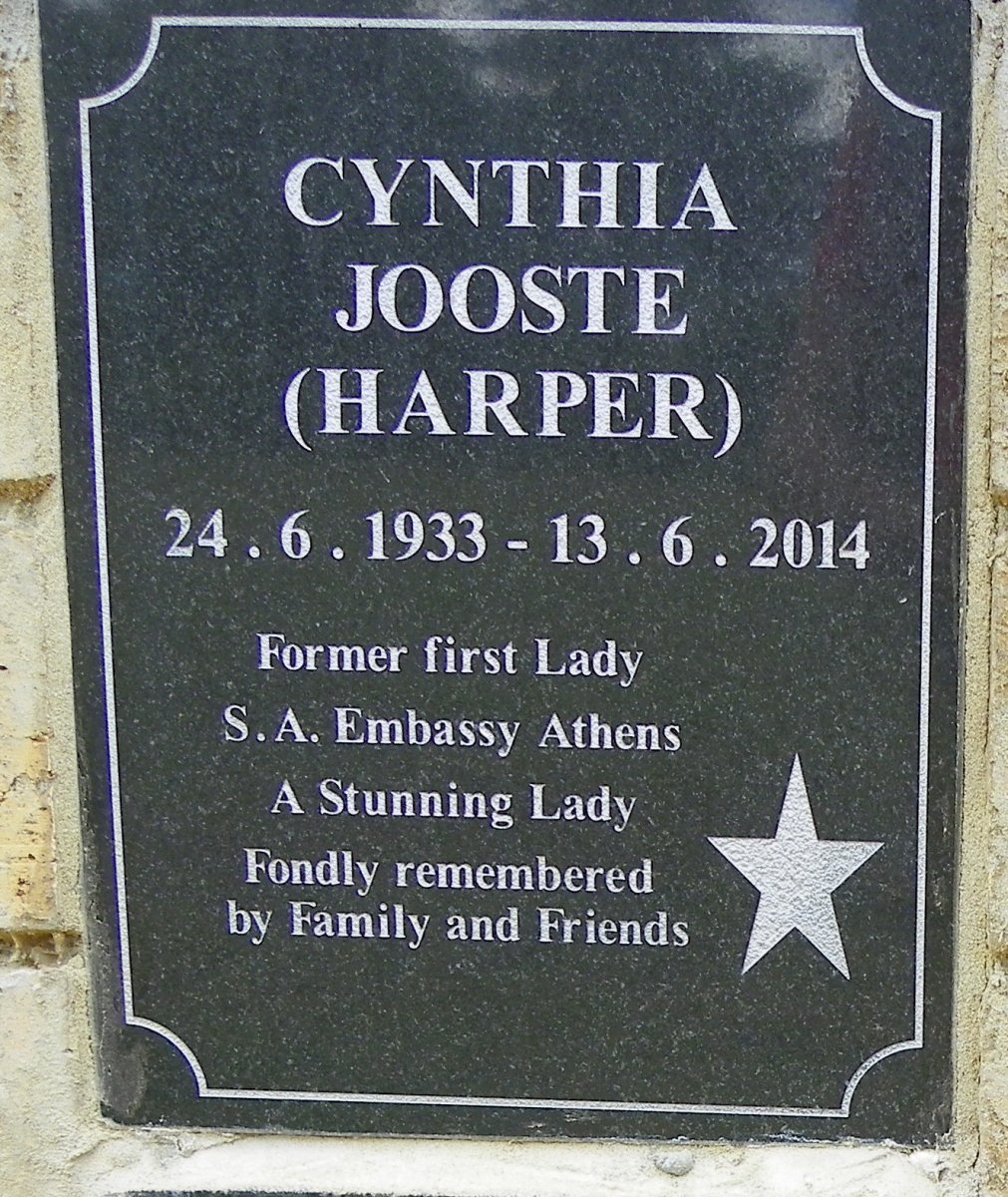 JOOSTE Cynthia nee HARPER 1933-2014