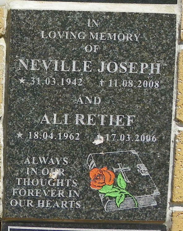 JOSEPH Neville 1942-2008 :: RETIEF Ali 1962-2006