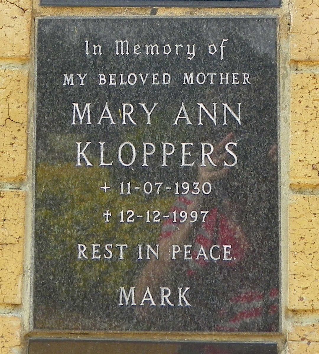 KLOPPERS Mary Ann 1930-1997
