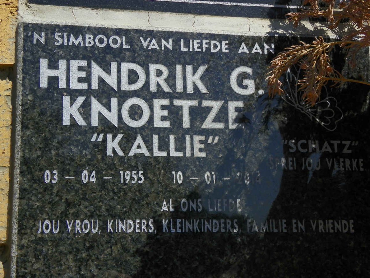 KNOETZE Hendrik G. 1955-2014