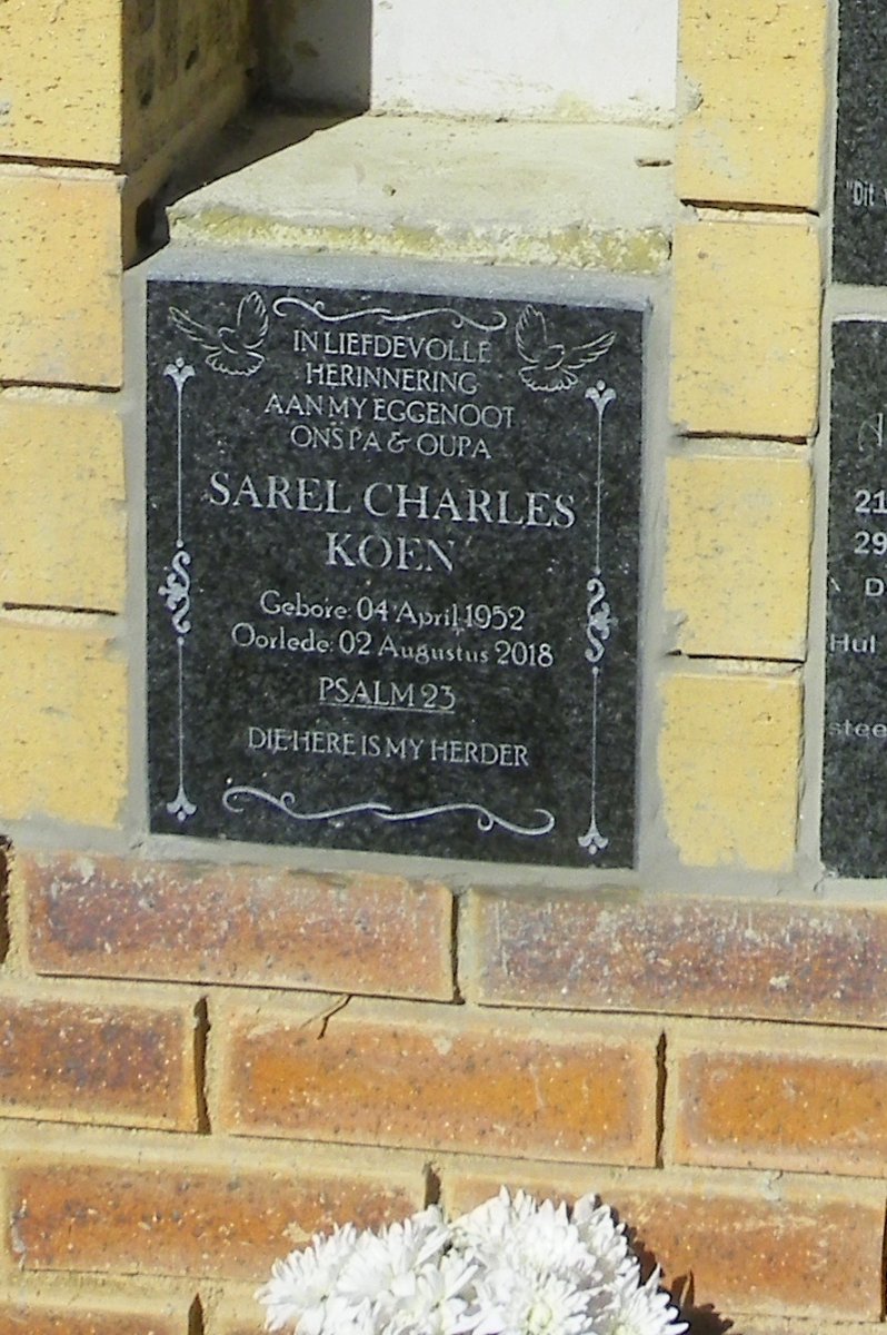 KOEN Sarel Charles 1952-2018