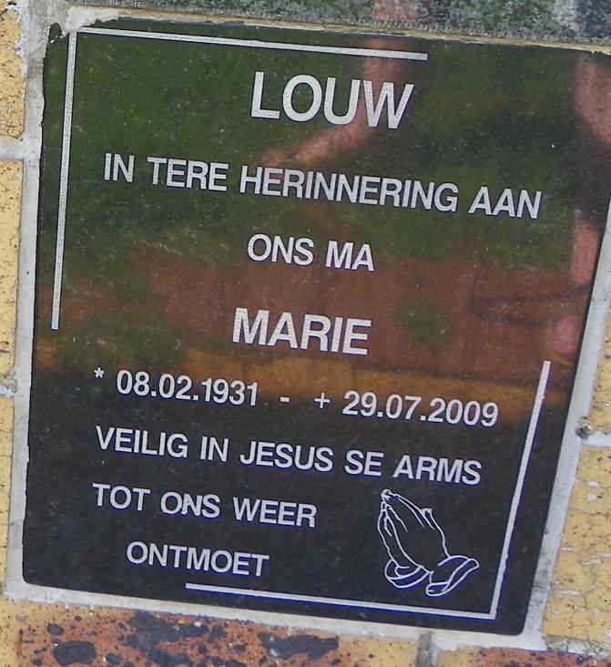 LOUW Marie 1931-2009