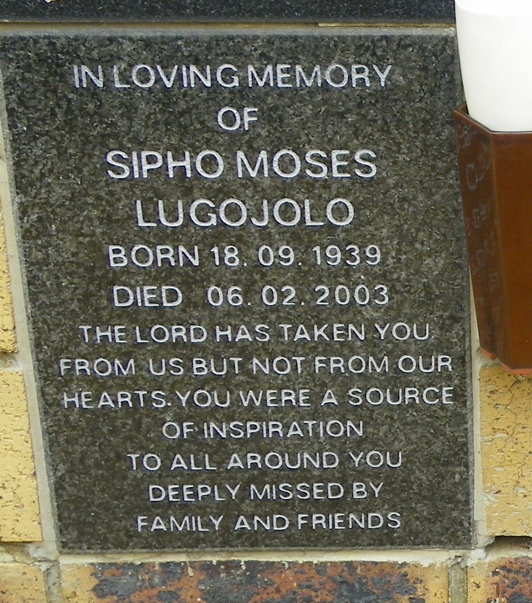 LUGOJOLO Sipho Moses 1939-2003
