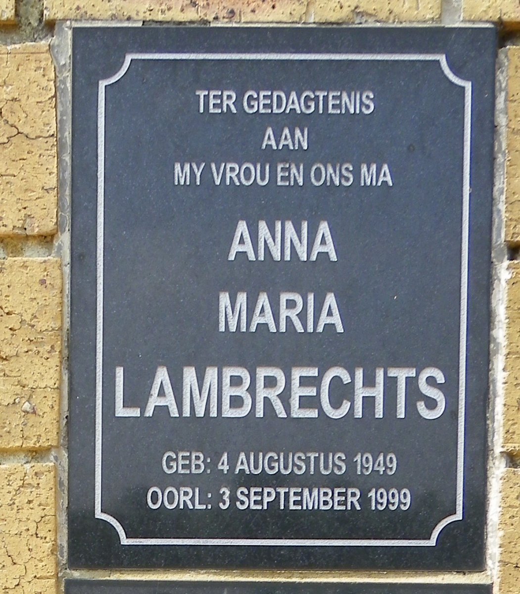 LAMBRECHTS Anna Maria 1949-1999