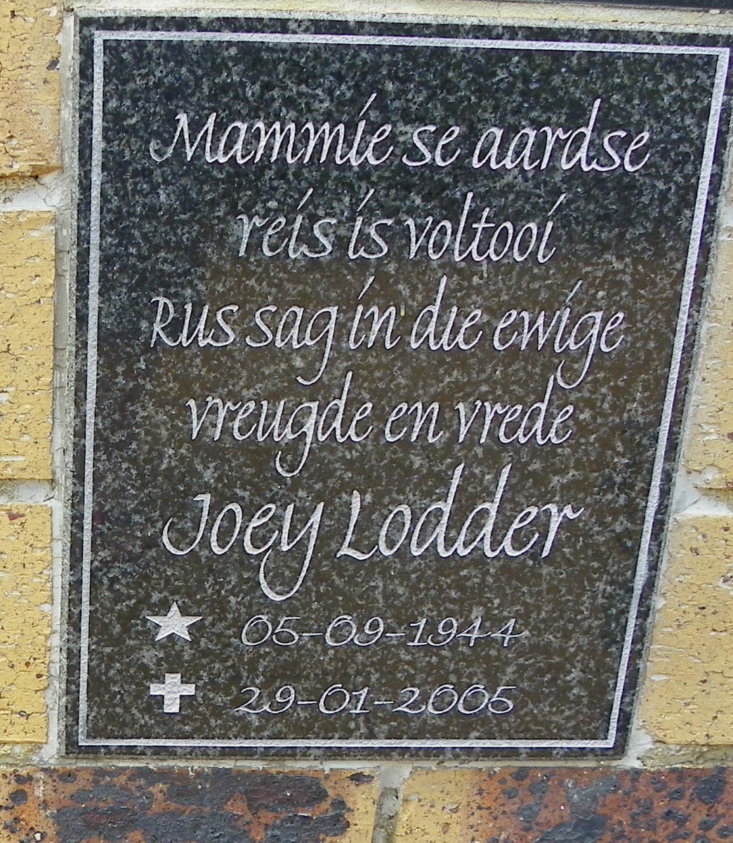 LODDER Joey 1944-2005