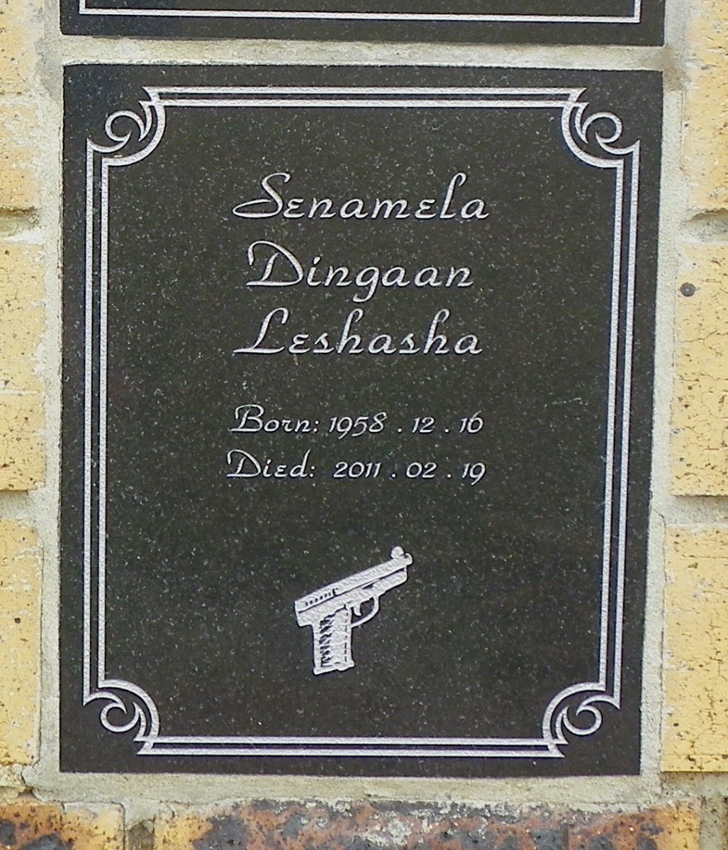 LESHASHA Senamela Dingaan 1958-2011