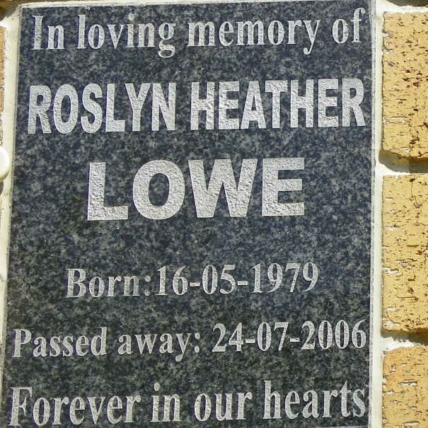 LOWE Roslyn Heather 1979-2006