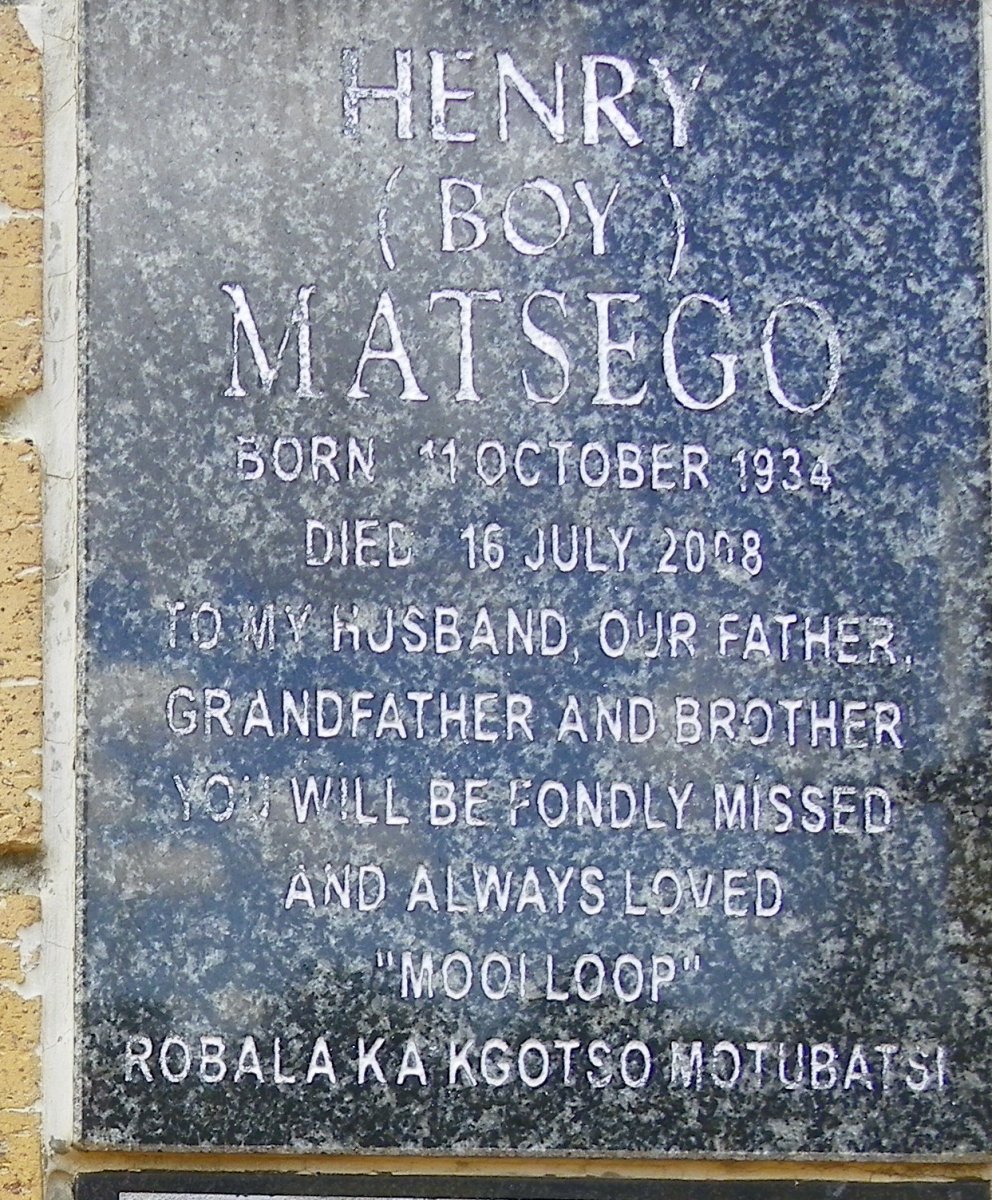 MATSEGO Henry 1934-2008