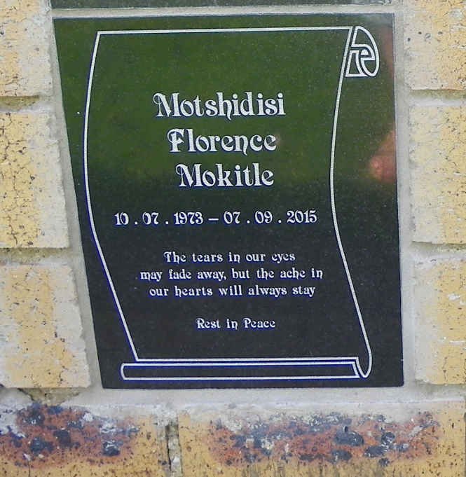 MOKITLE Motshidisi Florence 1973-2015