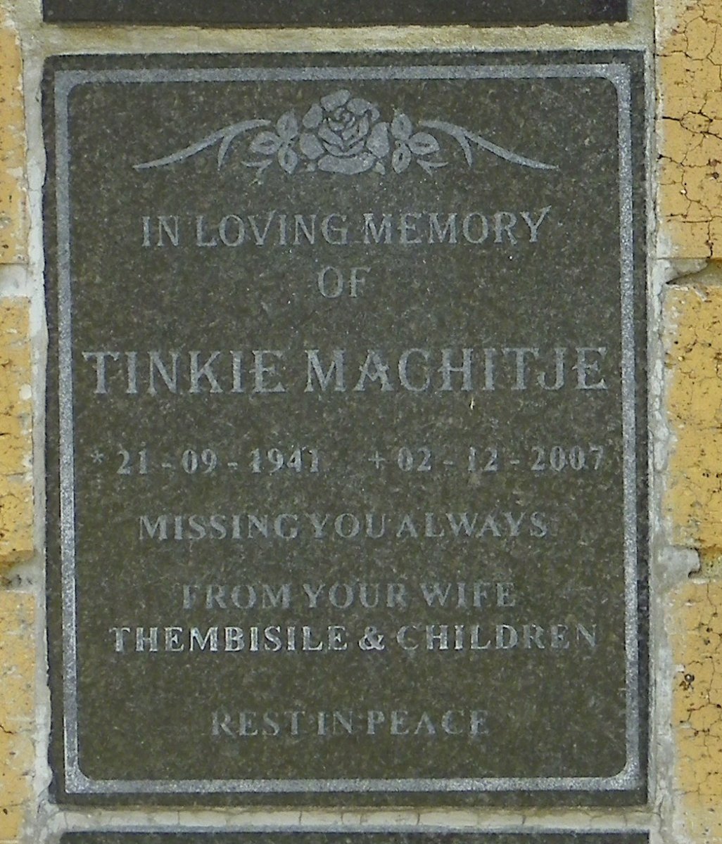 MACHITJE Tinkie 1941-2007