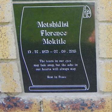 MOKITLE Motshidisi Florence 1973-2015