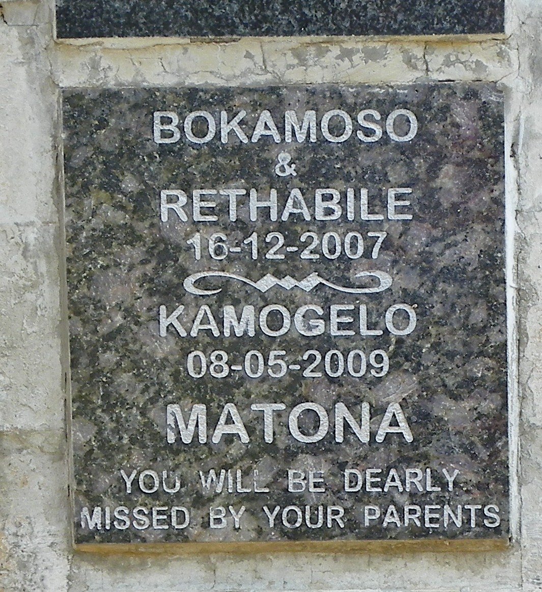 MATONA Rethabile -2007 :: MATONA Bokamoso -2007:: MATONA Kamogelo -2009