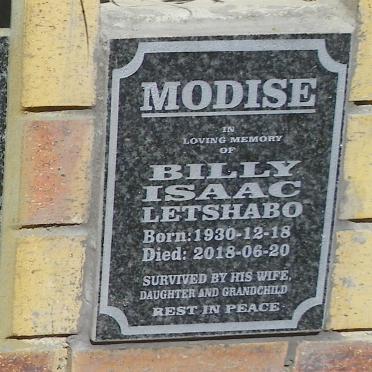 MODISE Billy Isaac Letshabo 1930-2018