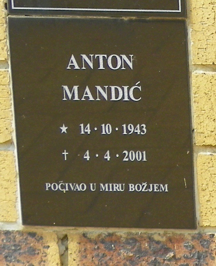 MANDIĆ Anton 1943-2001