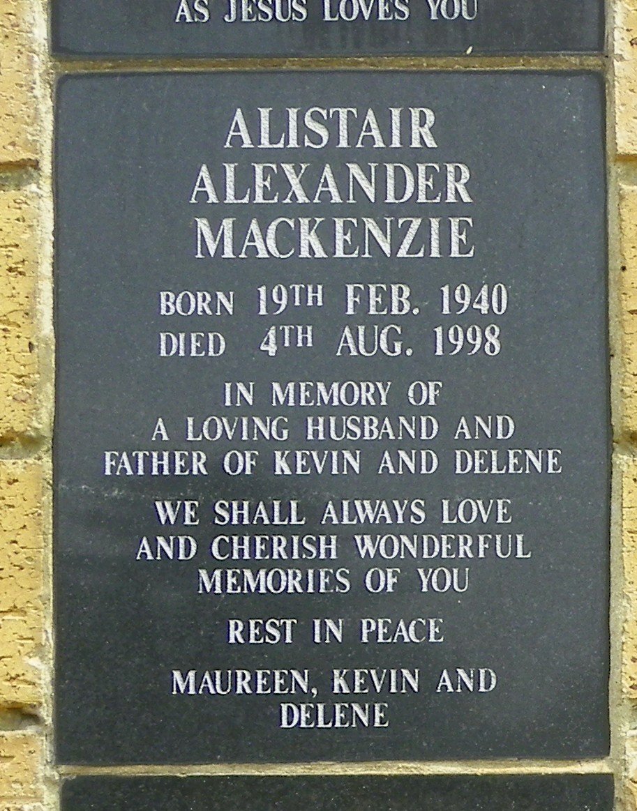 MACKENZIE Alistair Alexander 1940-1998