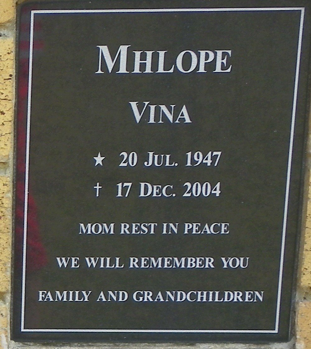 MHLOPE Vina 1947-2004