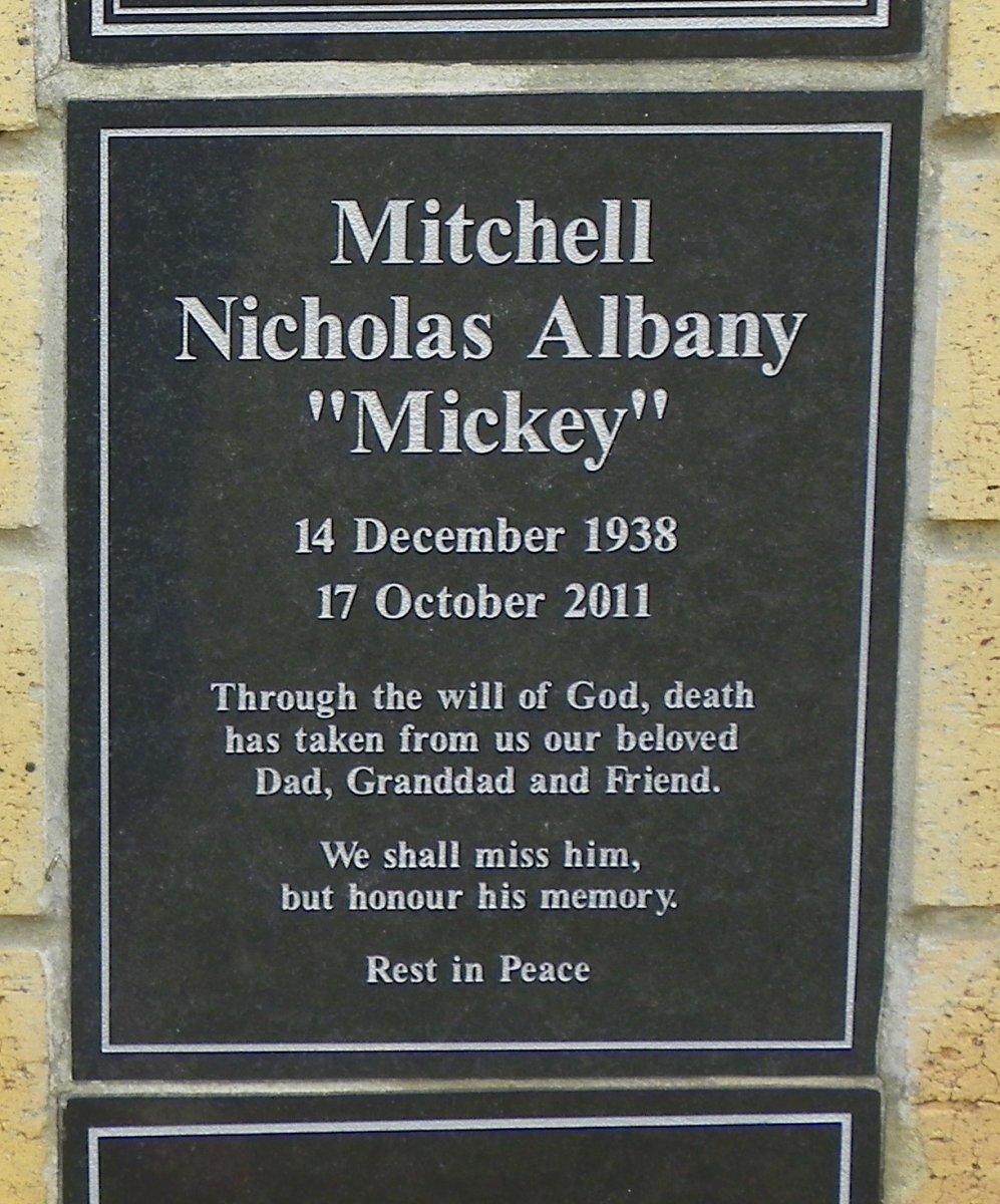 MITCHELL Nicholas Albany 1938-2011