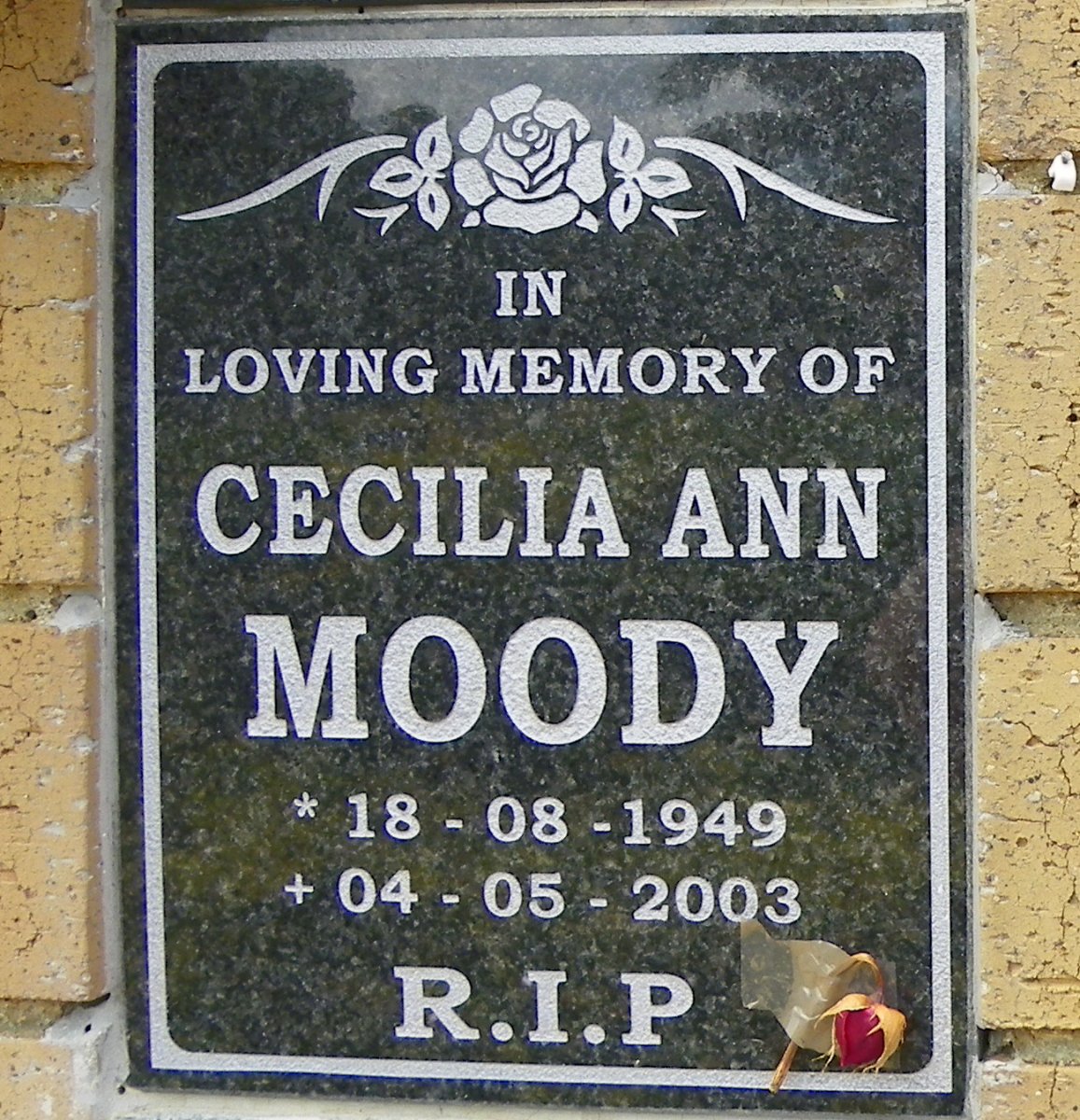 MOODY Cecilia Ann 1949-2003