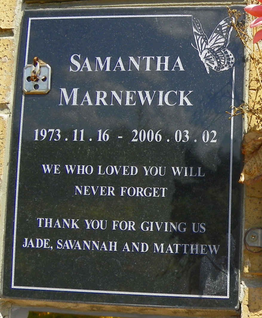MARNEWICK Samantha 1973-2006