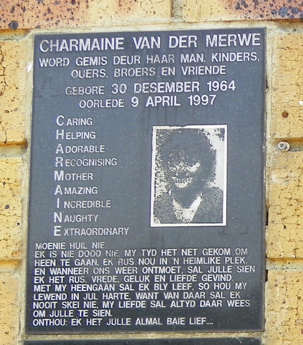MERWE Charmaine, van der 1964-1997