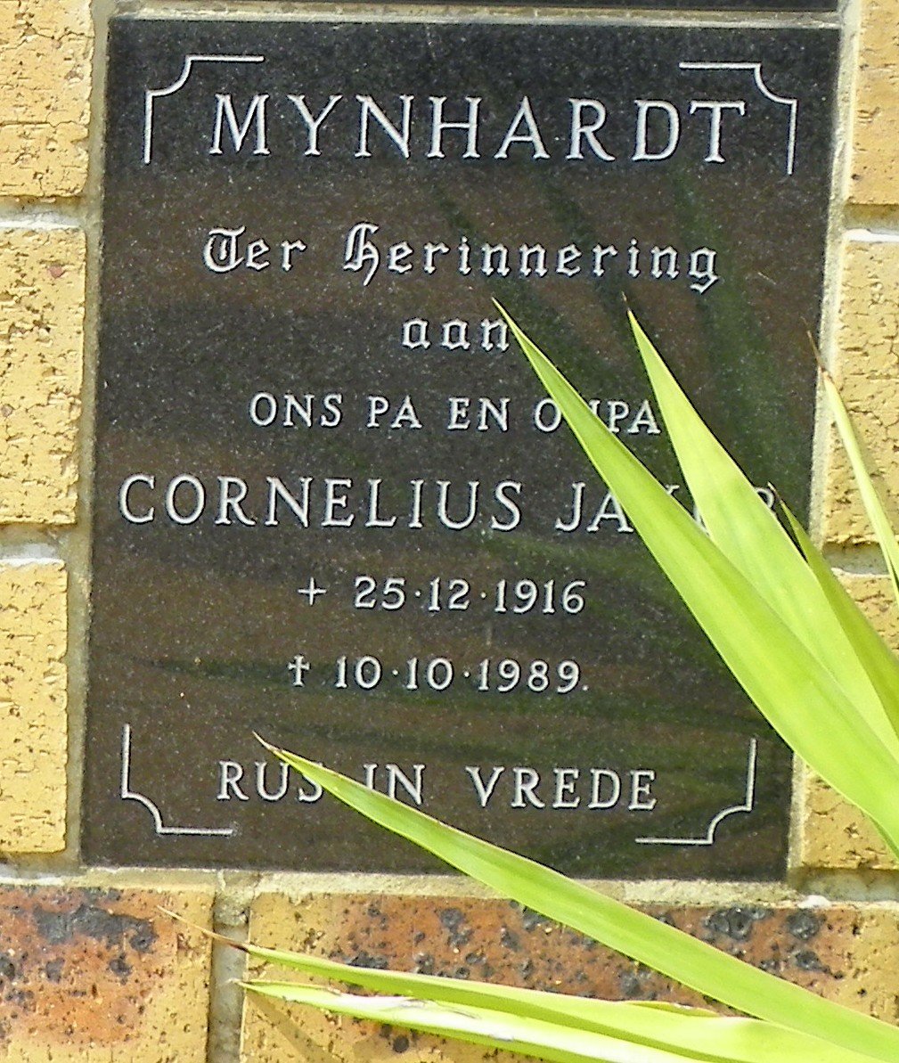 MYNHARDT Cornelius Ja? 1916-1989
