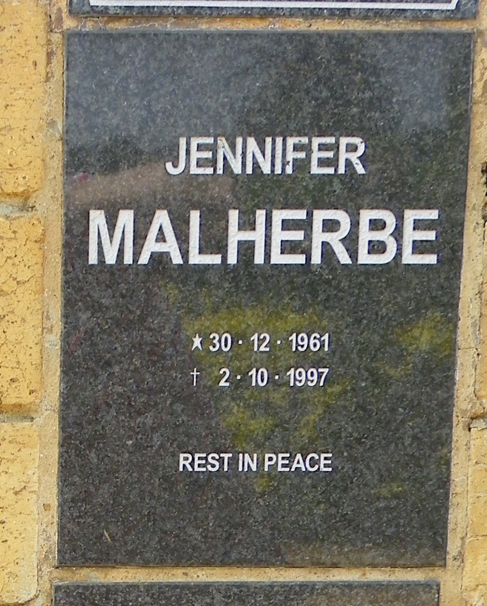 MALHERBE Jennifer 1961-1997