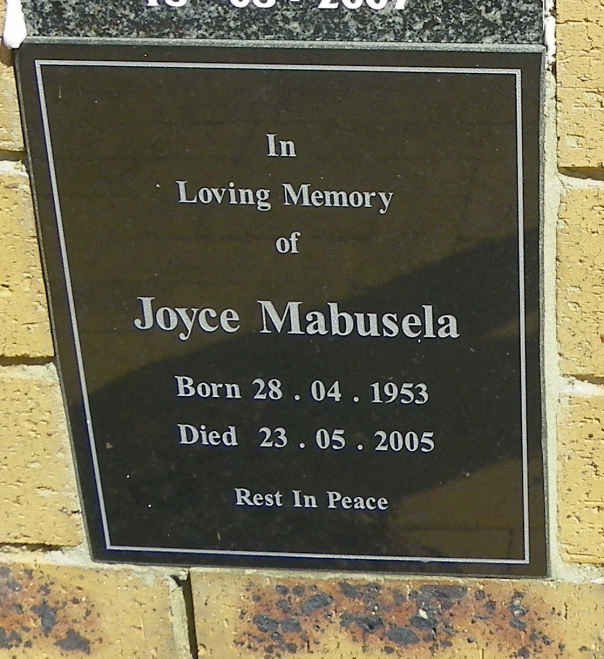 MABUSELA Joyce 1953-2005