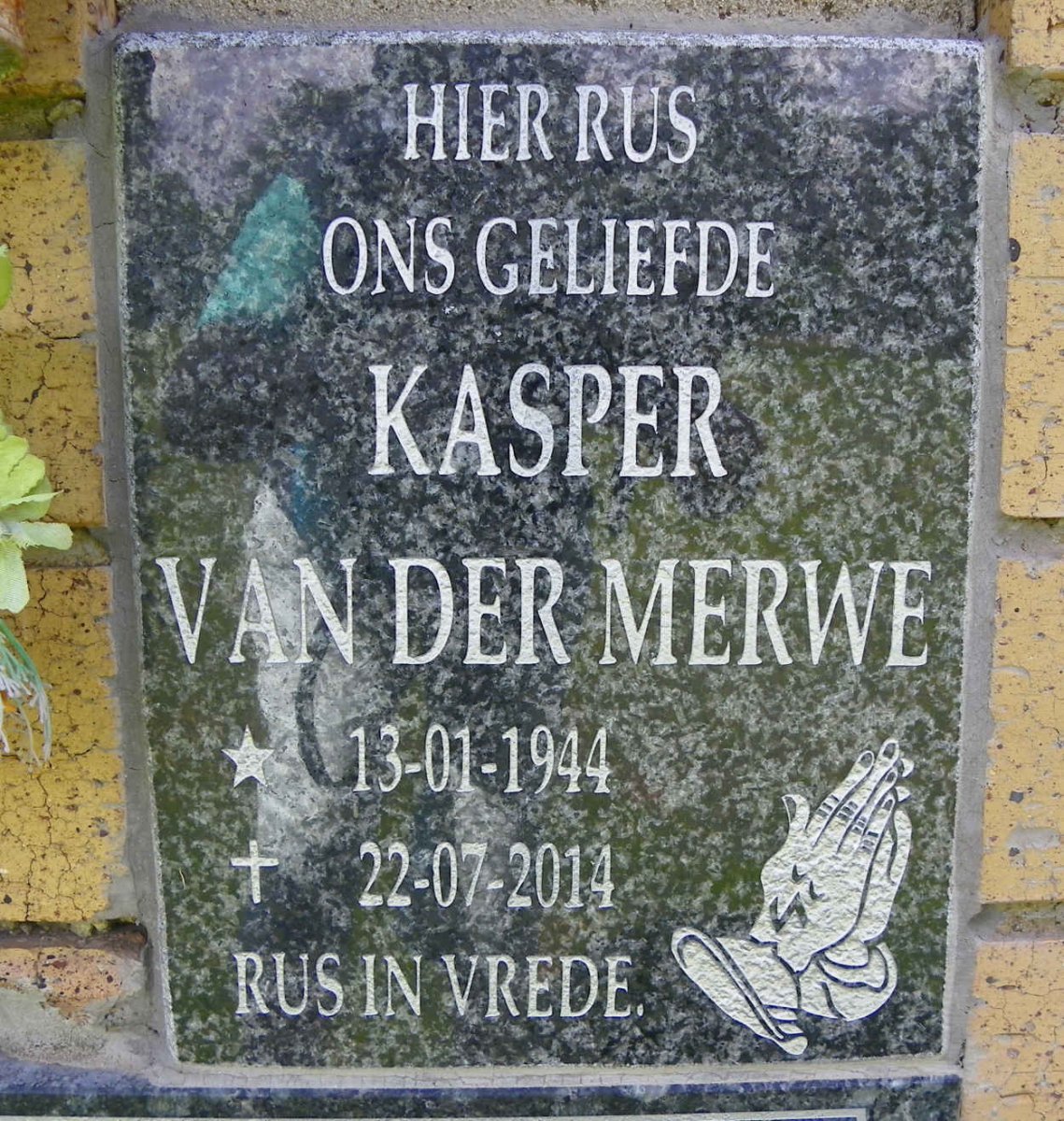 MERWE Kasper, van der 1944-2014
