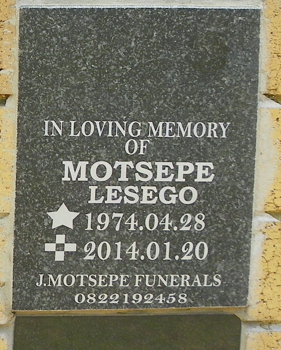 MOTSEPE Lesego 1974-2014