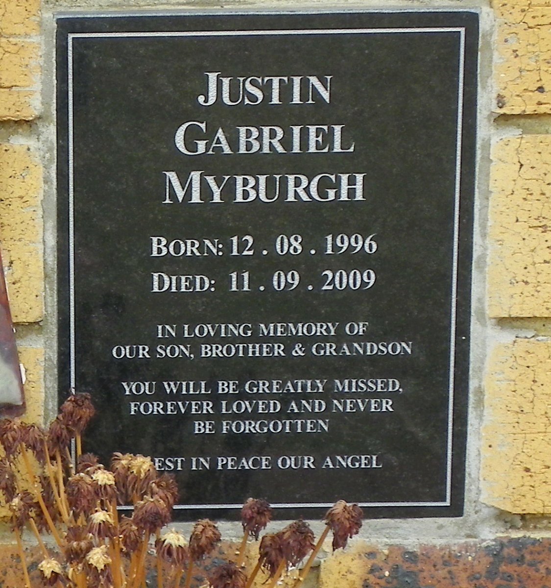 MYBURGH Justin Gabriel 1996-2009