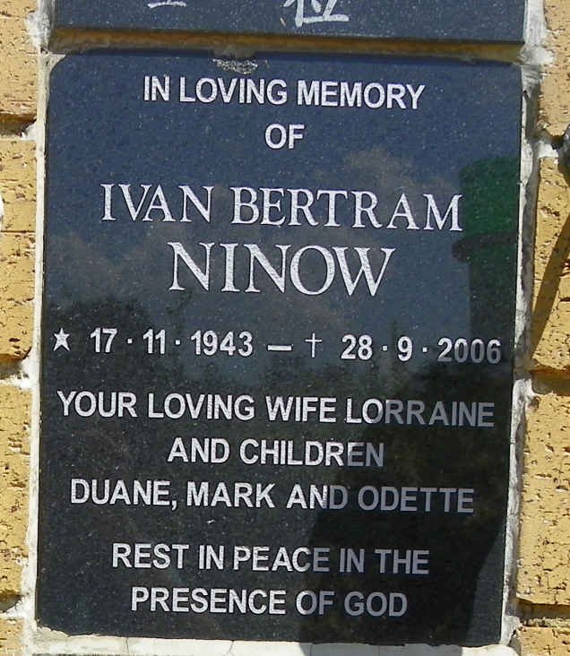 NINOW Ivan Bertram 1943-2006