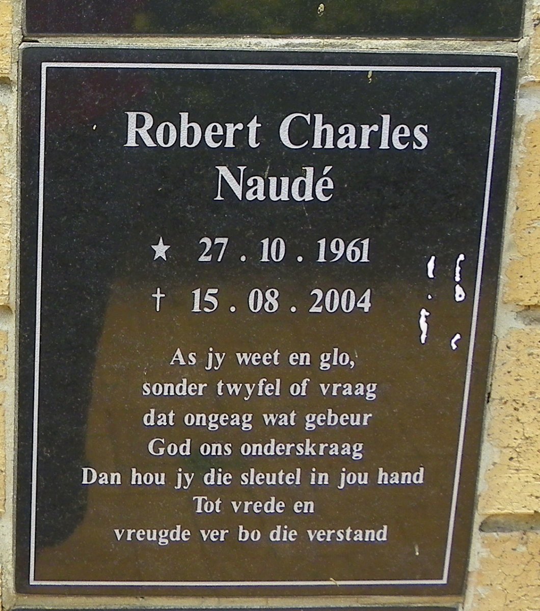 NAUDÉ Robert Charles 1961-2004
