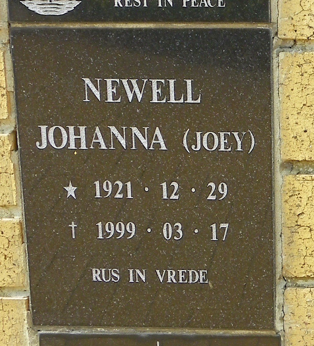 NEWELL Johanna 1921-1999